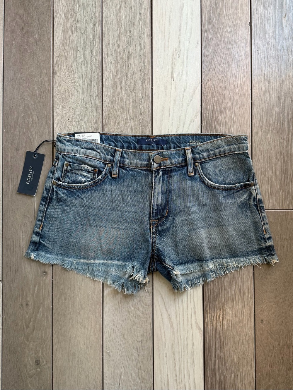 Fidelity "Rocco" Boyfriend Short mid-rise denim shorts